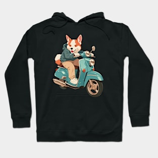 Cool dog riding motorbike Hoodie